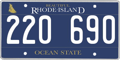 RI license plate 220690