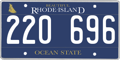 RI license plate 220696
