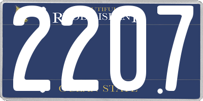 RI license plate 2207