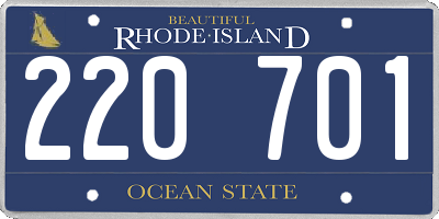 RI license plate 220701