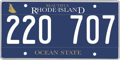RI license plate 220707