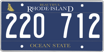 RI license plate 220712