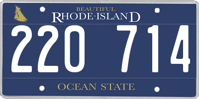 RI license plate 220714