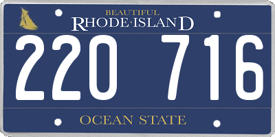 RI license plate 220716
