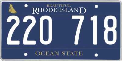 RI license plate 220718