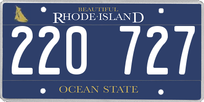 RI license plate 220727