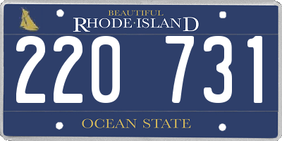 RI license plate 220731