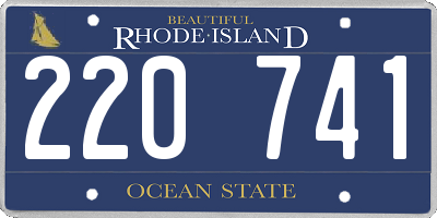 RI license plate 220741