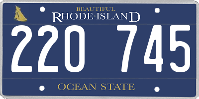 RI license plate 220745