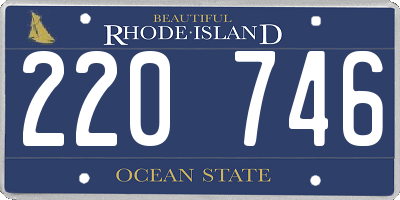 RI license plate 220746