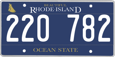 RI license plate 220782
