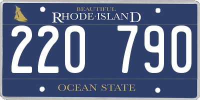 RI license plate 220790