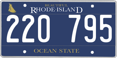 RI license plate 220795