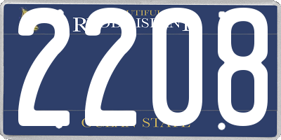 RI license plate 2208