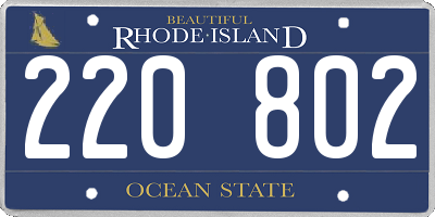 RI license plate 220802