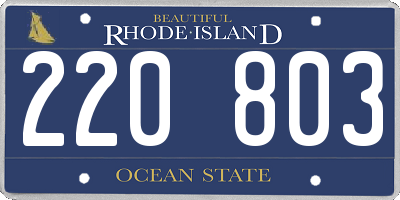 RI license plate 220803
