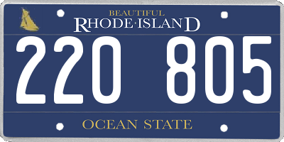RI license plate 220805