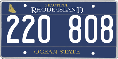 RI license plate 220808