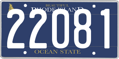 RI license plate 22081