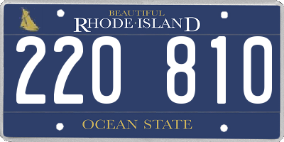 RI license plate 220810