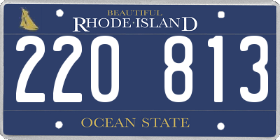 RI license plate 220813