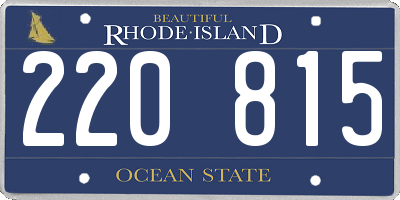 RI license plate 220815
