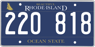 RI license plate 220818