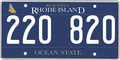 RI license plate 220820