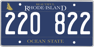 RI license plate 220822