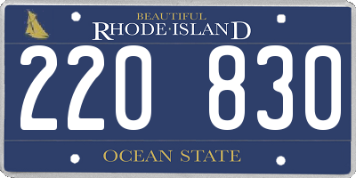 RI license plate 220830