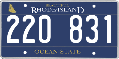 RI license plate 220831