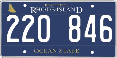 RI license plate 220846