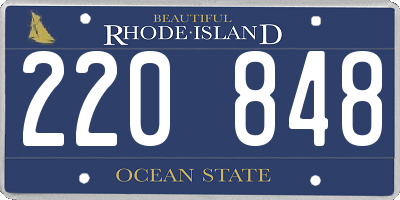 RI license plate 220848