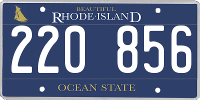 RI license plate 220856