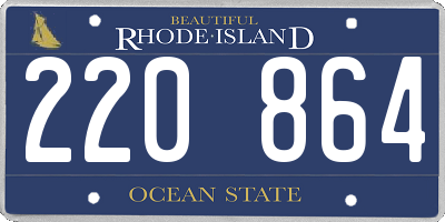 RI license plate 220864
