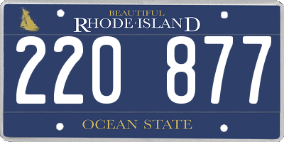 RI license plate 220877
