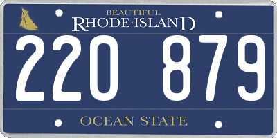RI license plate 220879