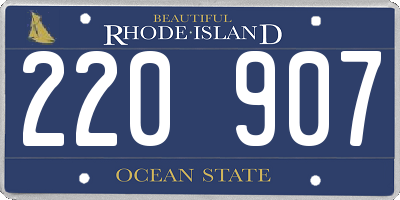 RI license plate 220907