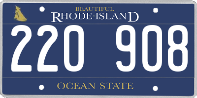 RI license plate 220908