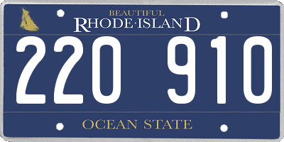 RI license plate 220910