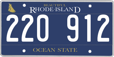 RI license plate 220912