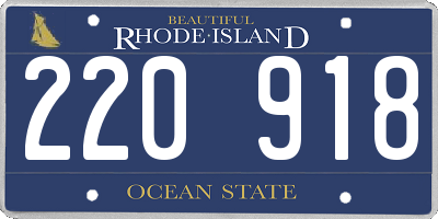 RI license plate 220918