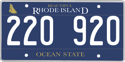 RI license plate 220920