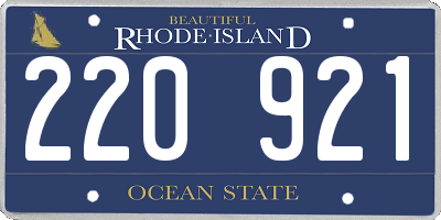 RI license plate 220921
