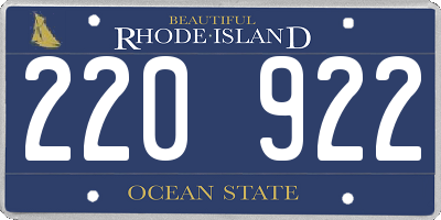 RI license plate 220922