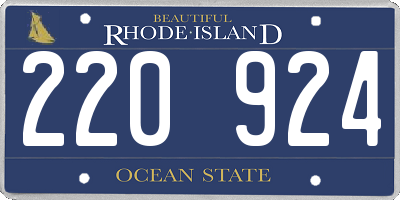 RI license plate 220924