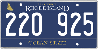 RI license plate 220925
