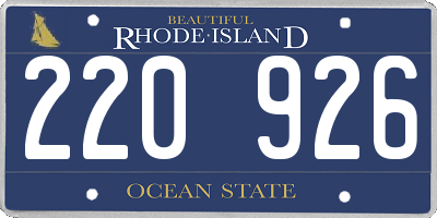 RI license plate 220926