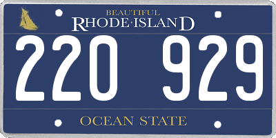 RI license plate 220929