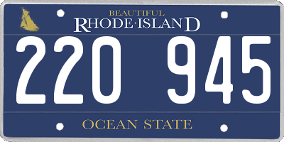 RI license plate 220945